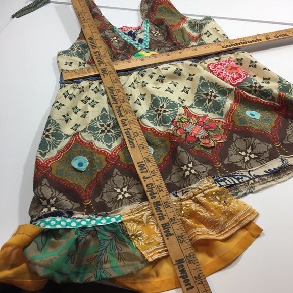 Sew Unruly patchwork boho halter top S - Picture 5 of 6